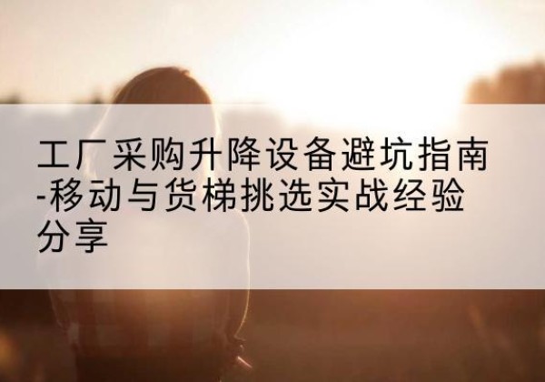 江夏移动式升降机怎么选-工厂采购升降设备避坑指南-移动与货梯挑选实战经验分享