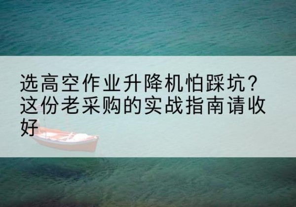 江夏高空作业升降机厂家推荐-选高空作业升降机怕踩坑？这份老采购的实战指南请收好